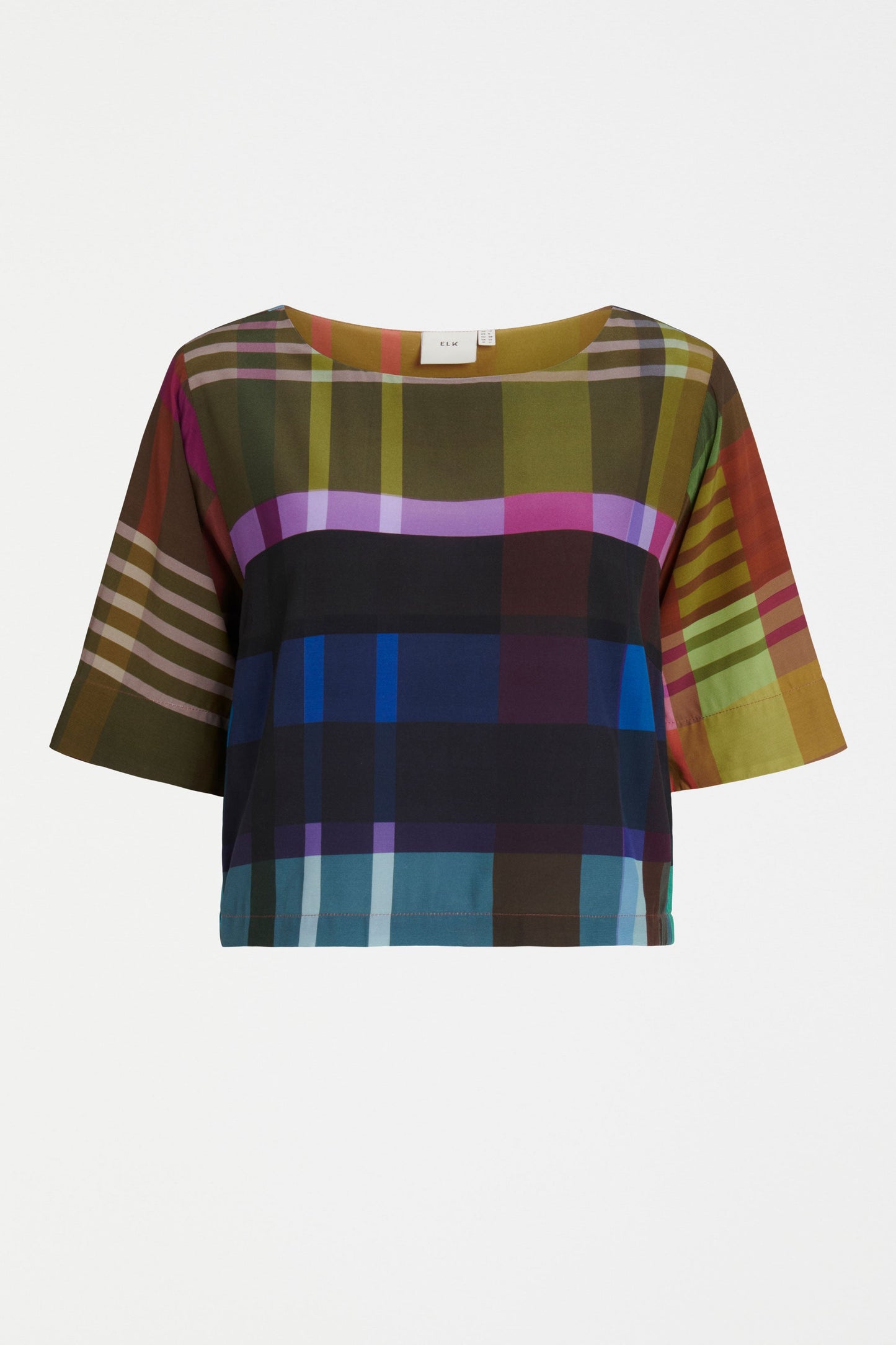 Ideell Silky Boxy Multi-coloured Print Top | ELODI PRINT