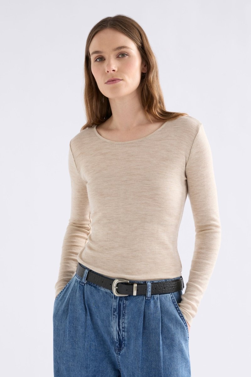 Merino Long Sleeve Top Tops - ELK | FLAX