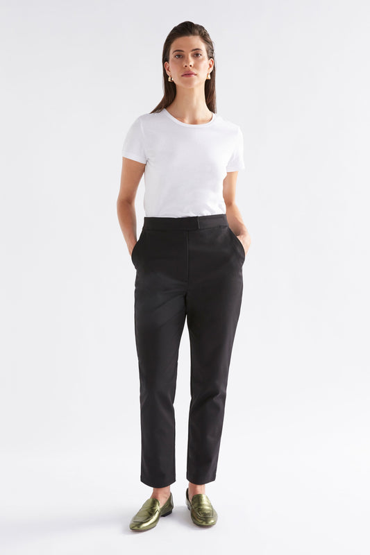 Sorell Organic Cotton Stretch Slim Leg Pant Model Front | BLACK