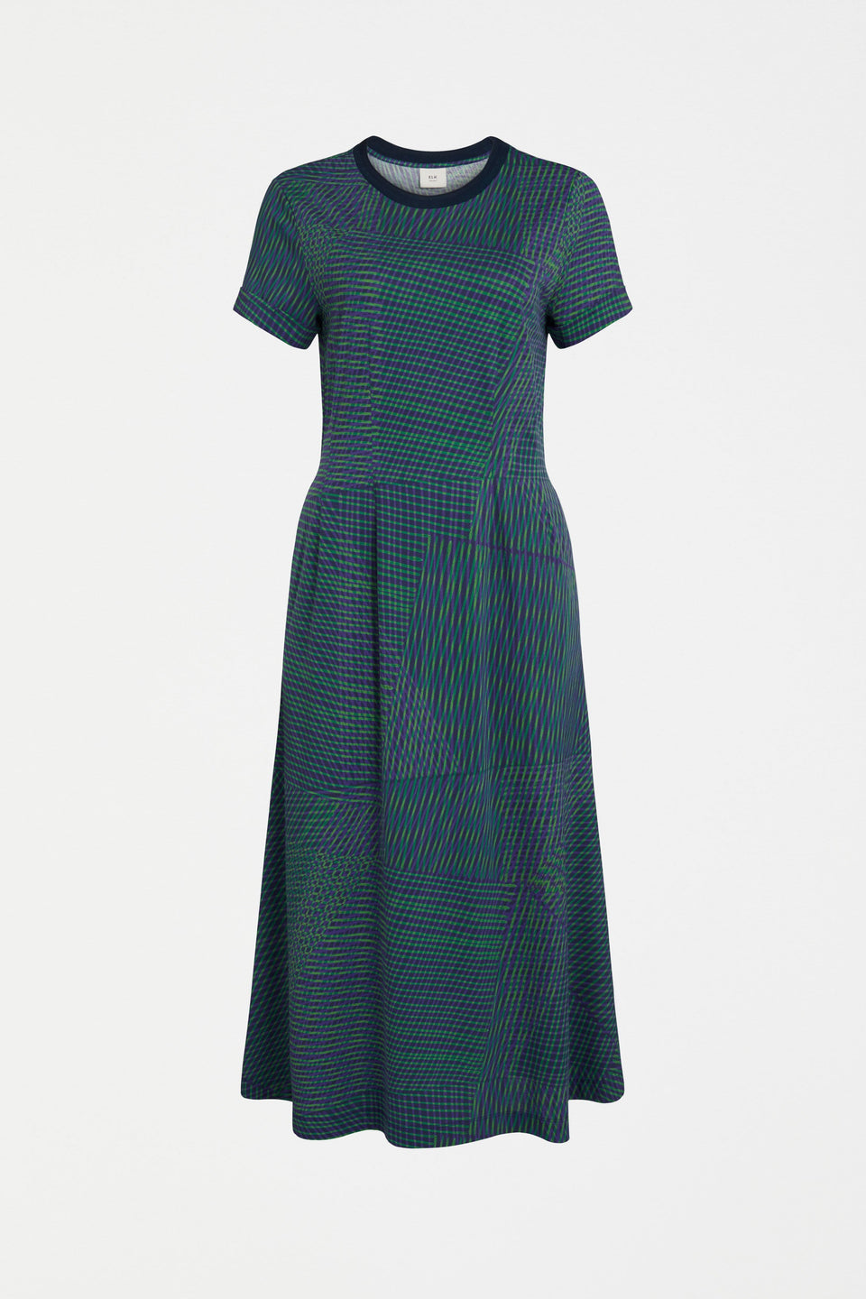 Hanen Organic Cotton Print Jersey Tshirt Dress Front | LINEAL PRINT