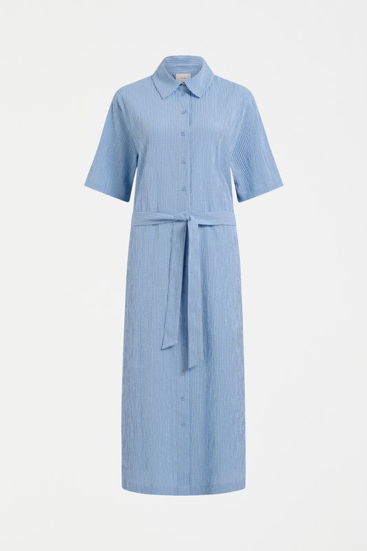 Erden Shirt Dress on Model Full Length Front View | CHAMBRAY