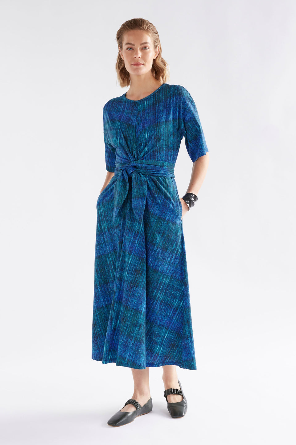 Kihte T-Shirt Dress on Model Full Length | MIKKO PRINT