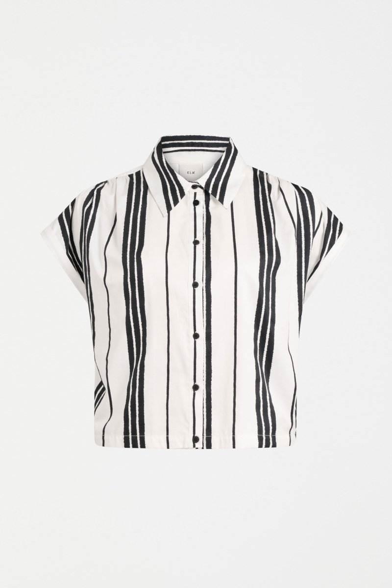 Reza Shirt Tops - ELK | FEZ PRINT WHITE