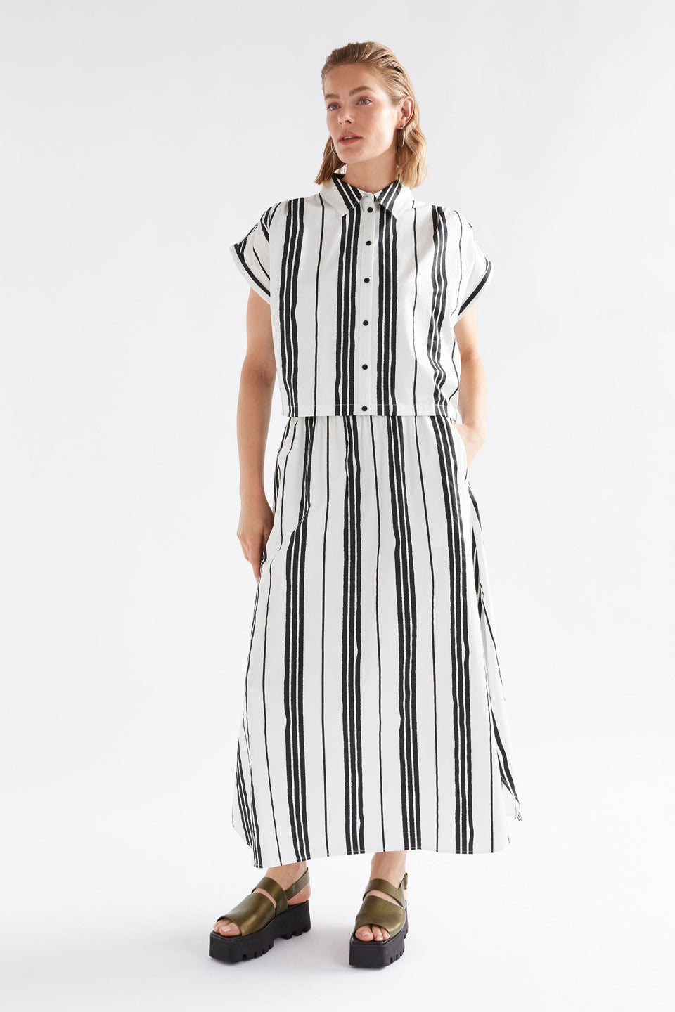 Reza Shirt Tops - ELK | FEZ PRINT WHITE