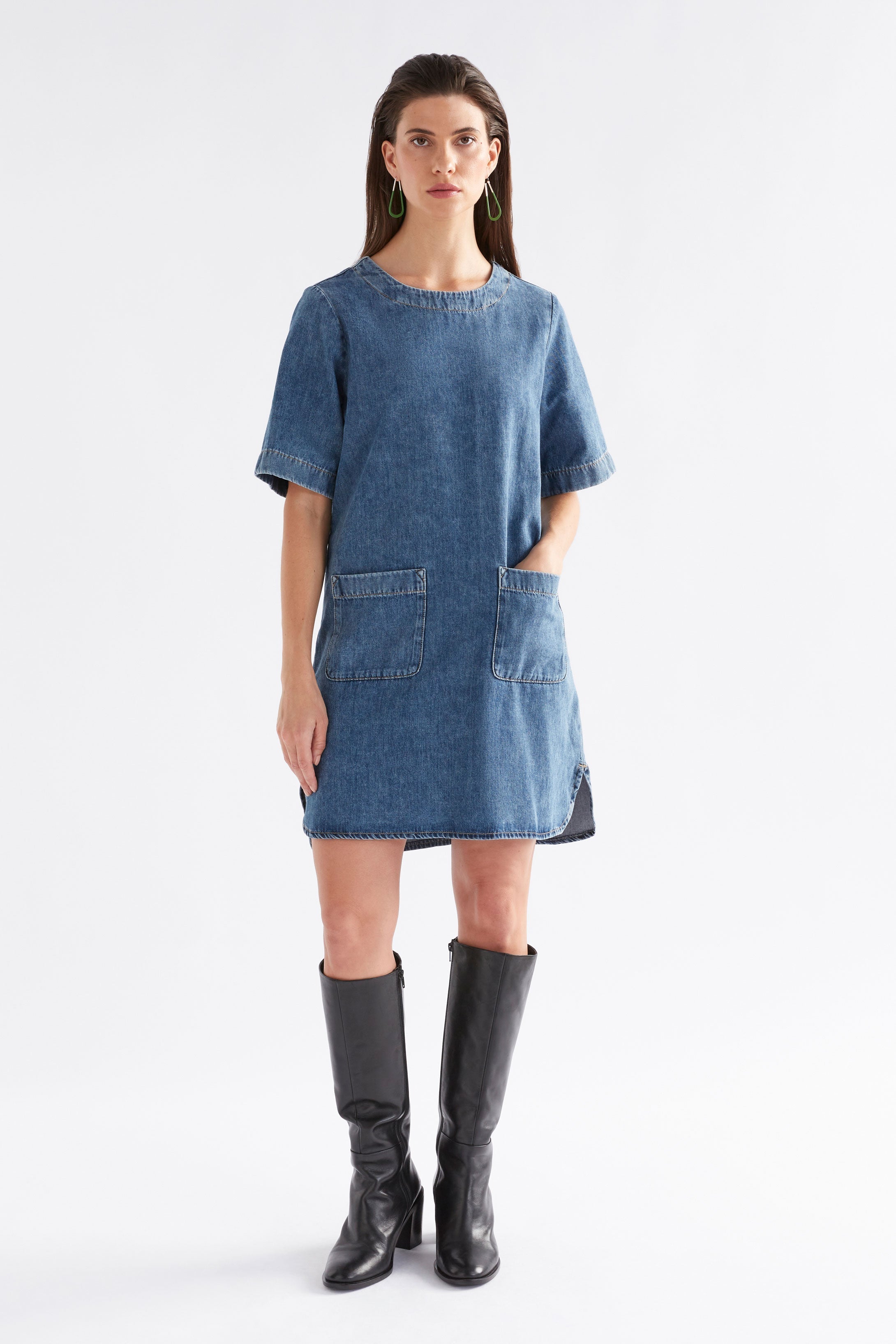 Shop The Rittra Chambray T-Shirt Shift Denim Dress | ELK AU