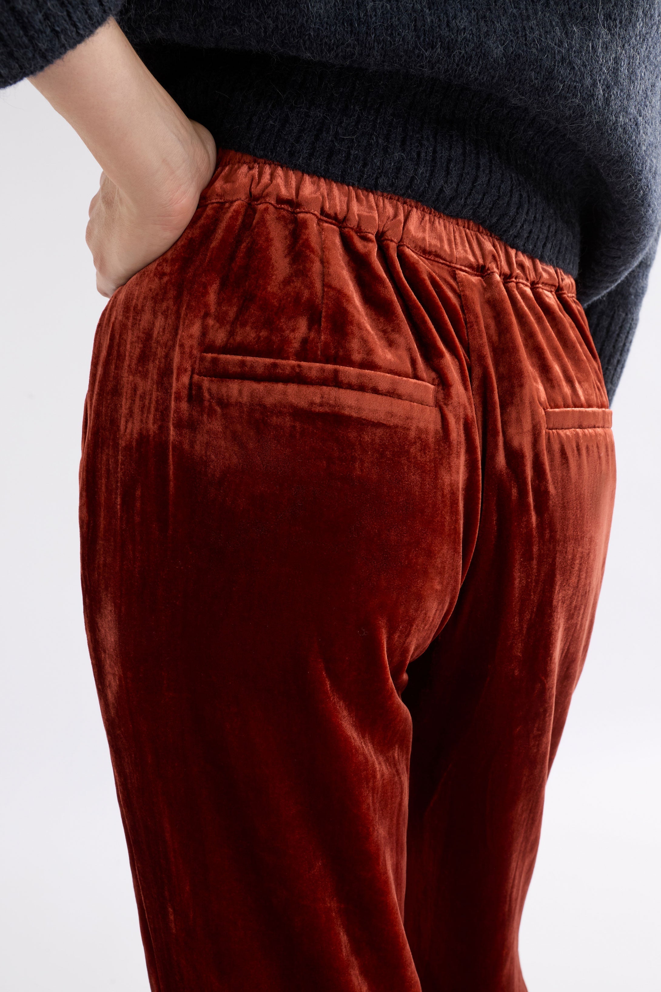 HEOS VELVET LAYERED PANTS サイズ2 久遠 Shop The Suuri Flat-Front Tapered-Leg Velvet Pant | ELK AU