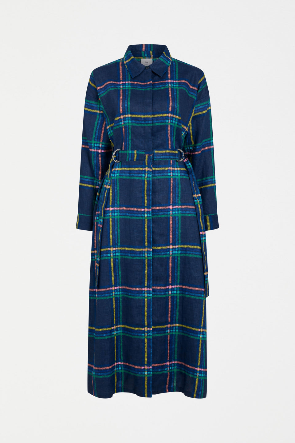 Paimo Shirt Dress front | ELBA CHECK