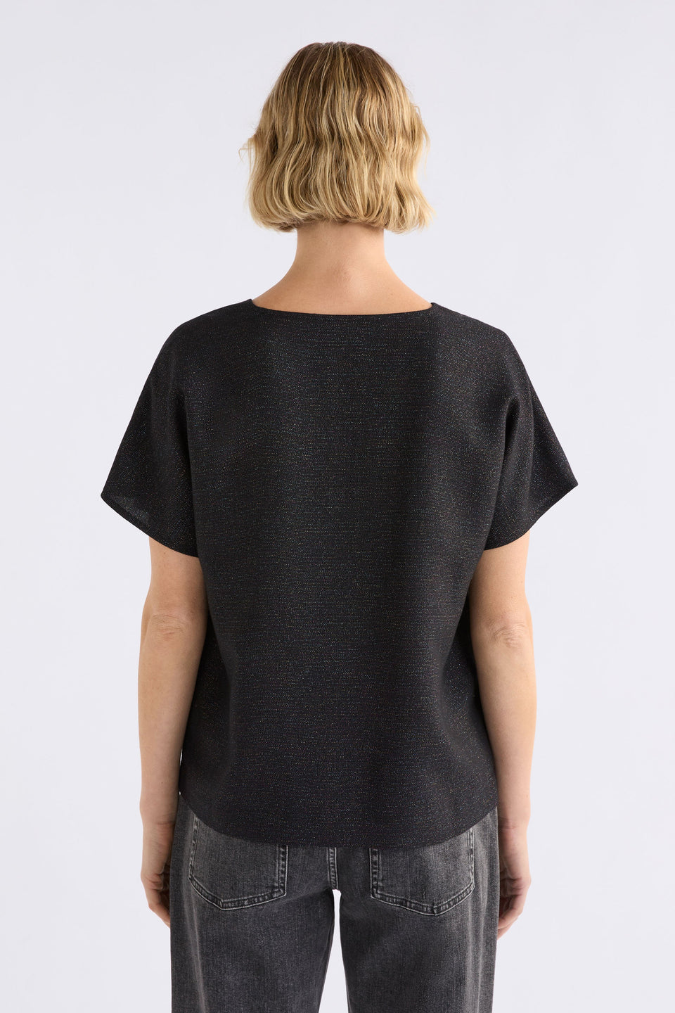 Tulle Top Tops - ELK | BLACK MULTI METALLIC