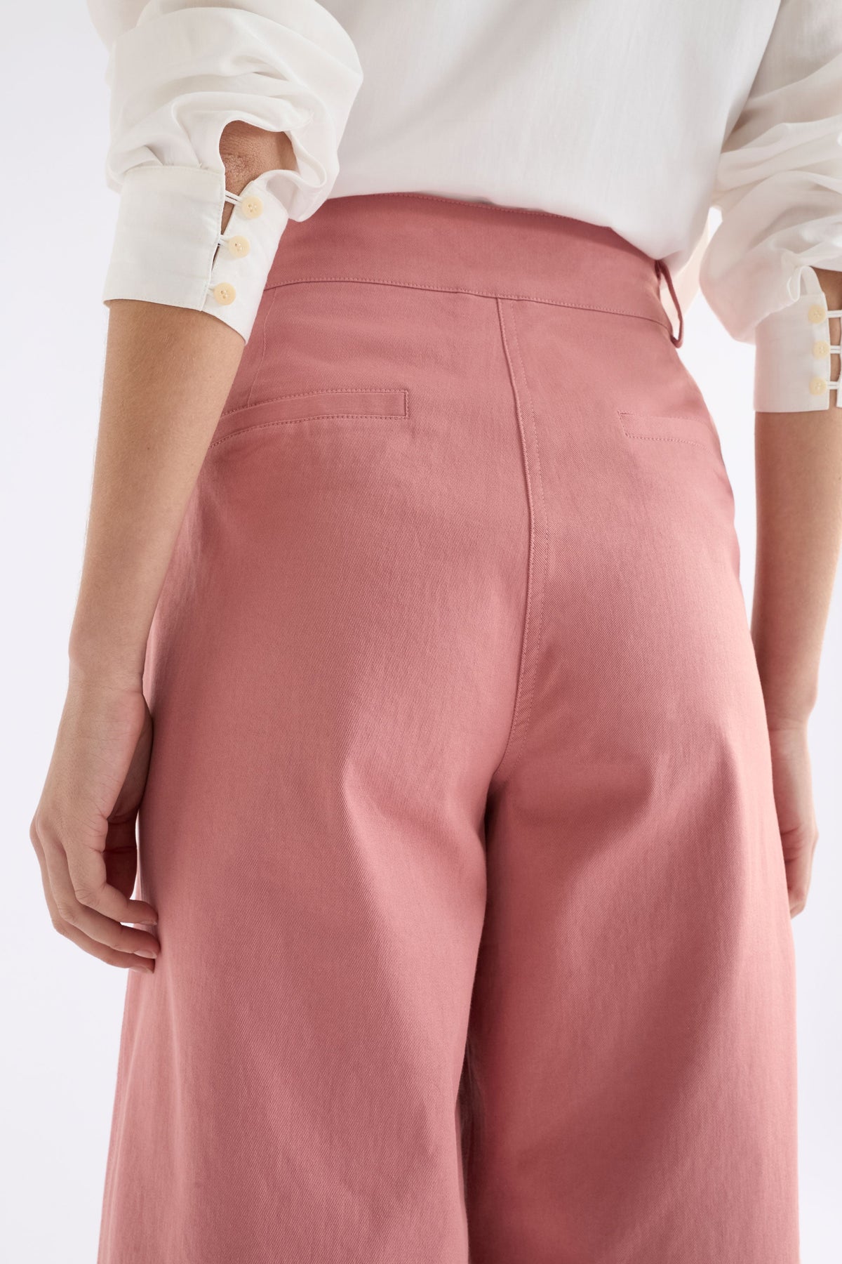 Kudel Pant on Model Back view with shirt | CLAY PINK