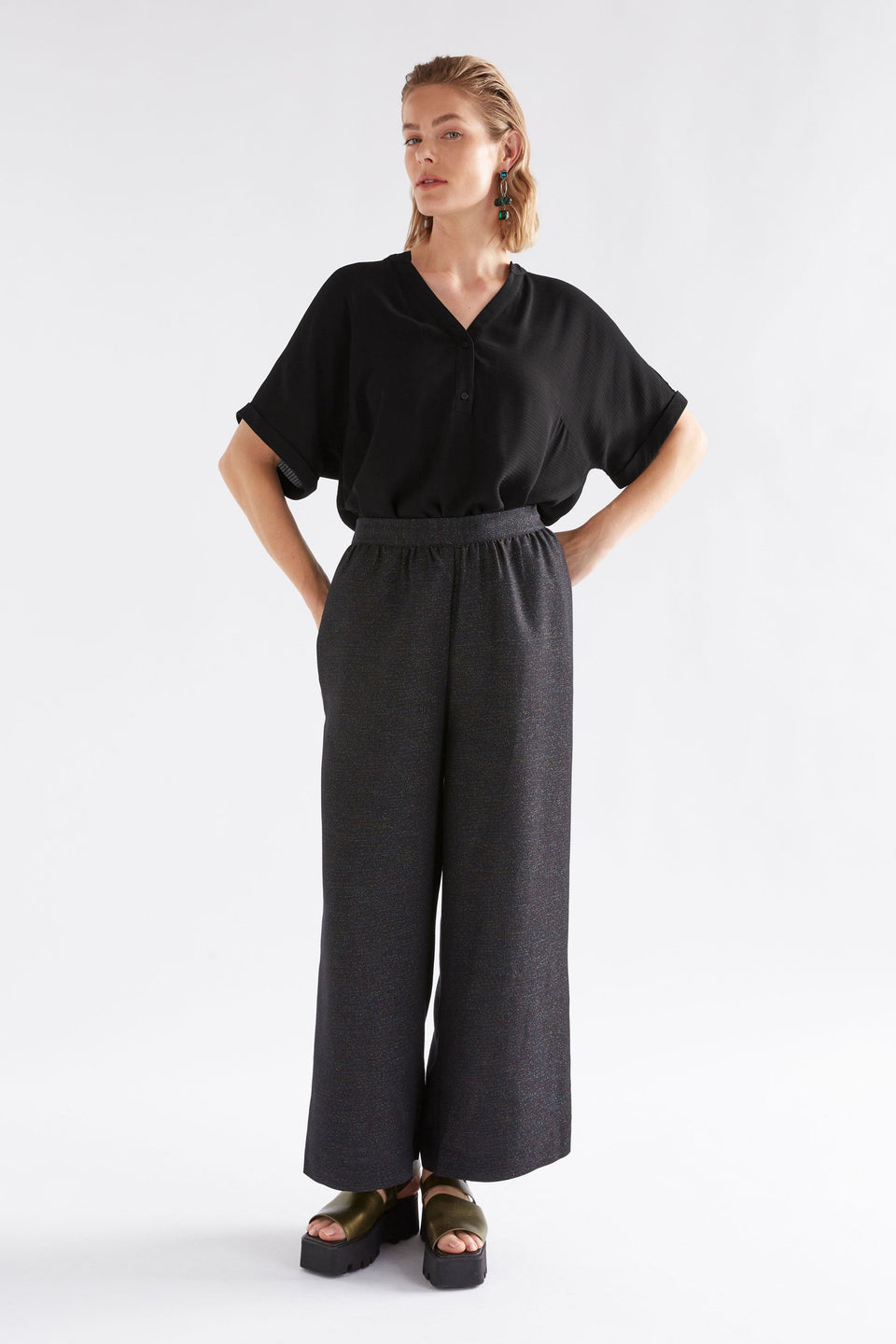 Tulle Pant Pants & Jeans - ELK | BLACK MULTI METALLIC