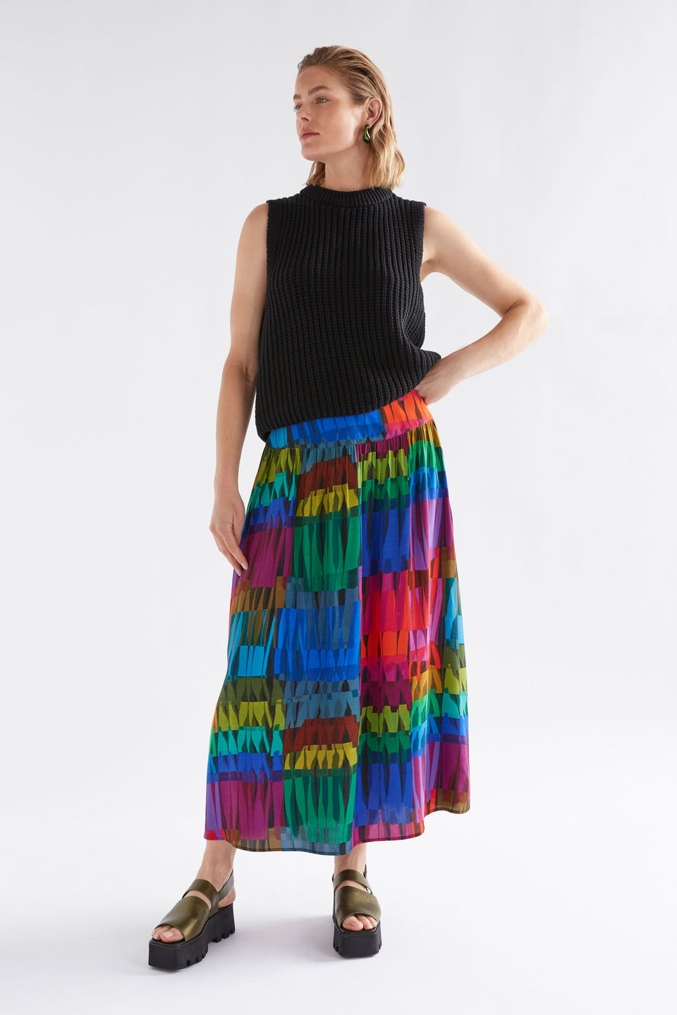 Reva Skirt Skirts & Shorts - ELK | LIND DARK PRINT