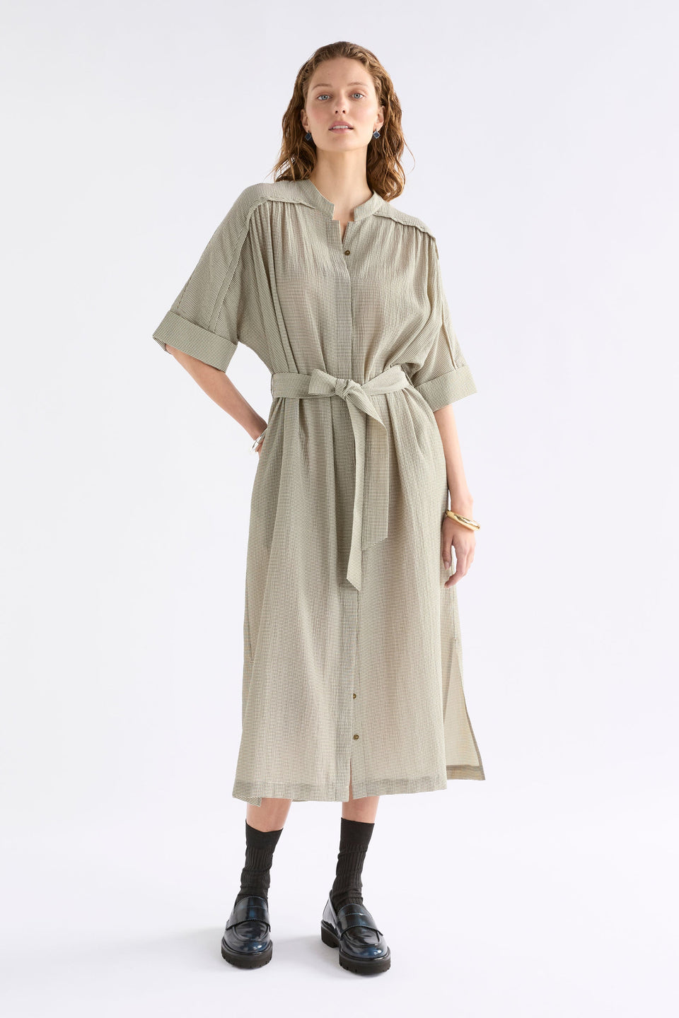 Porta Dress Dresses - ELK | OLIVE STRIPE