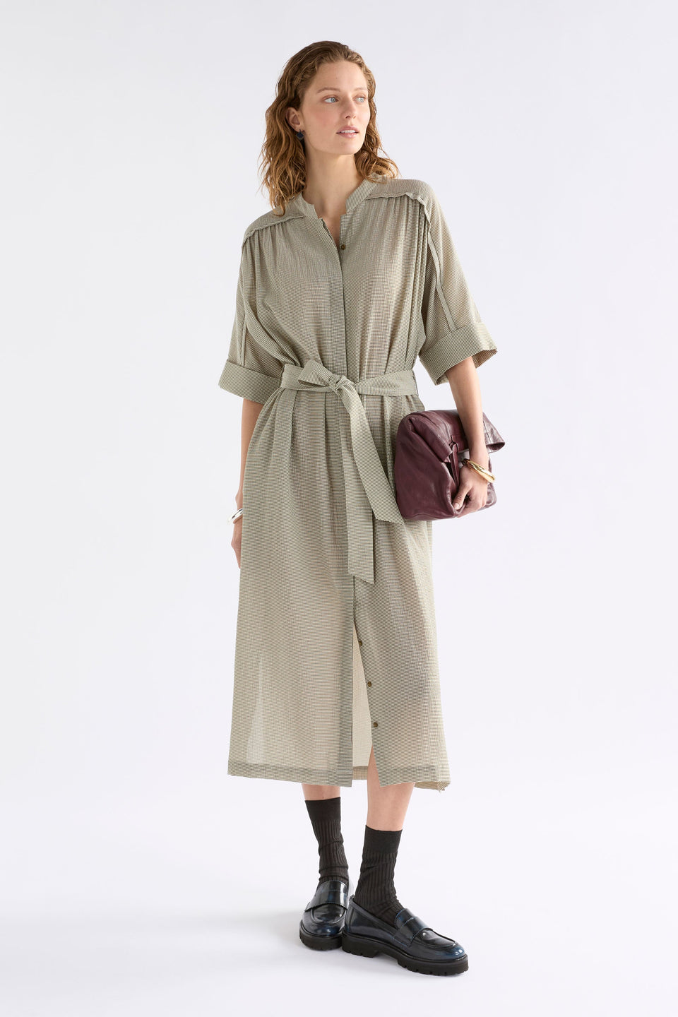 Porta Dress Dresses - ELK | OLIVE STRIPE