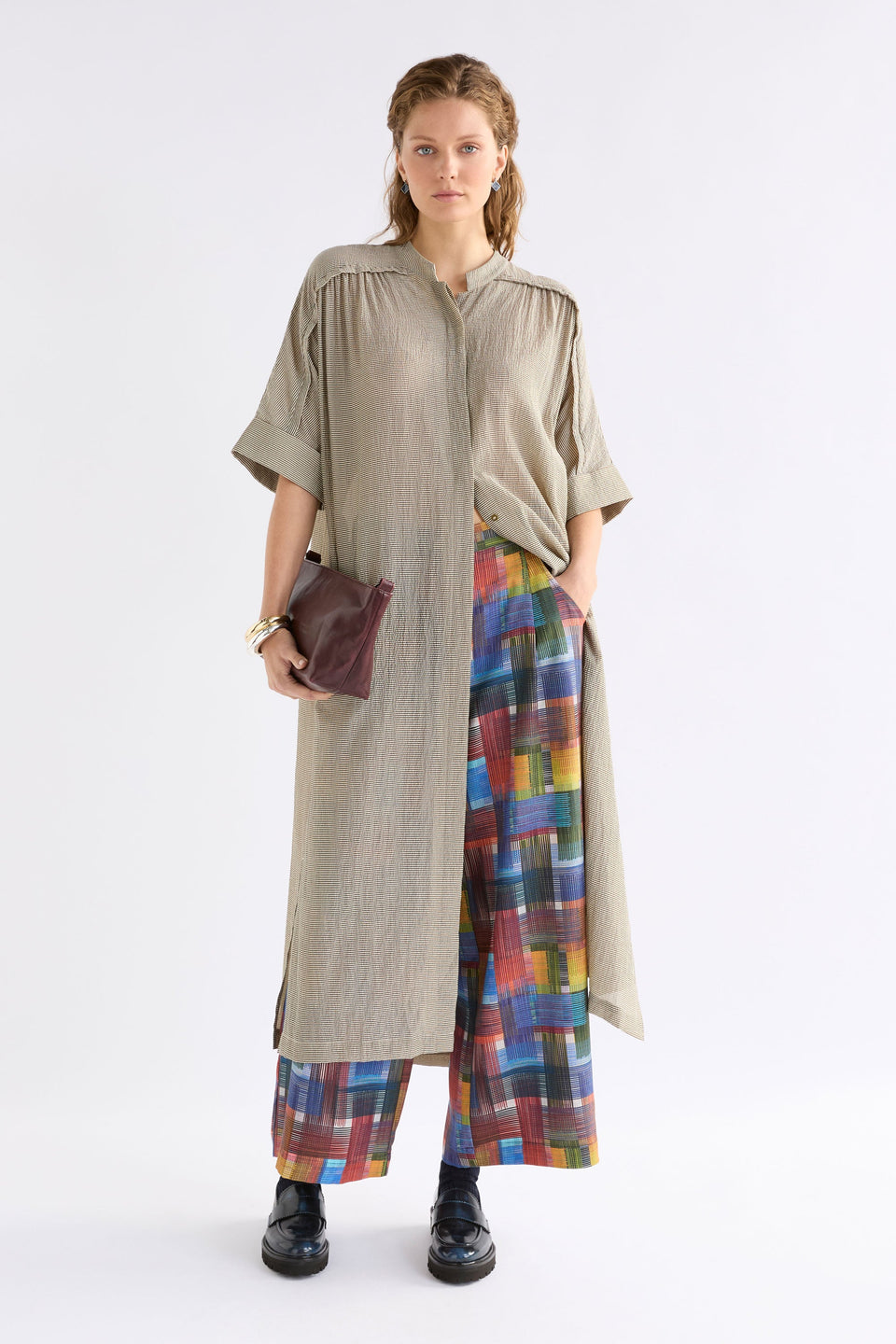 Porta Dress Dresses - ELK | OLIVE STRIPE