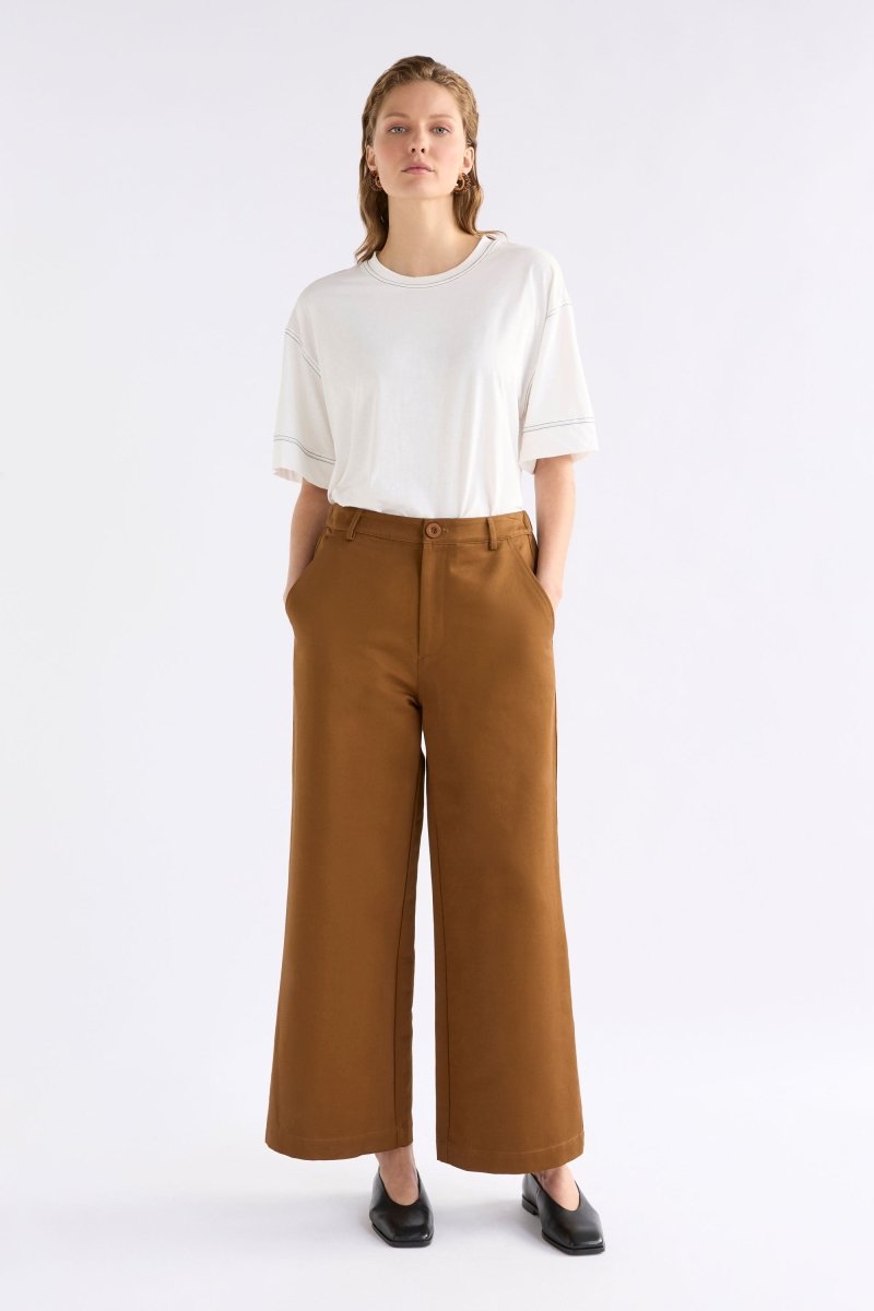 Shop The Talli Organic Cotton Wide Leg Twill Pant | ELK AU
