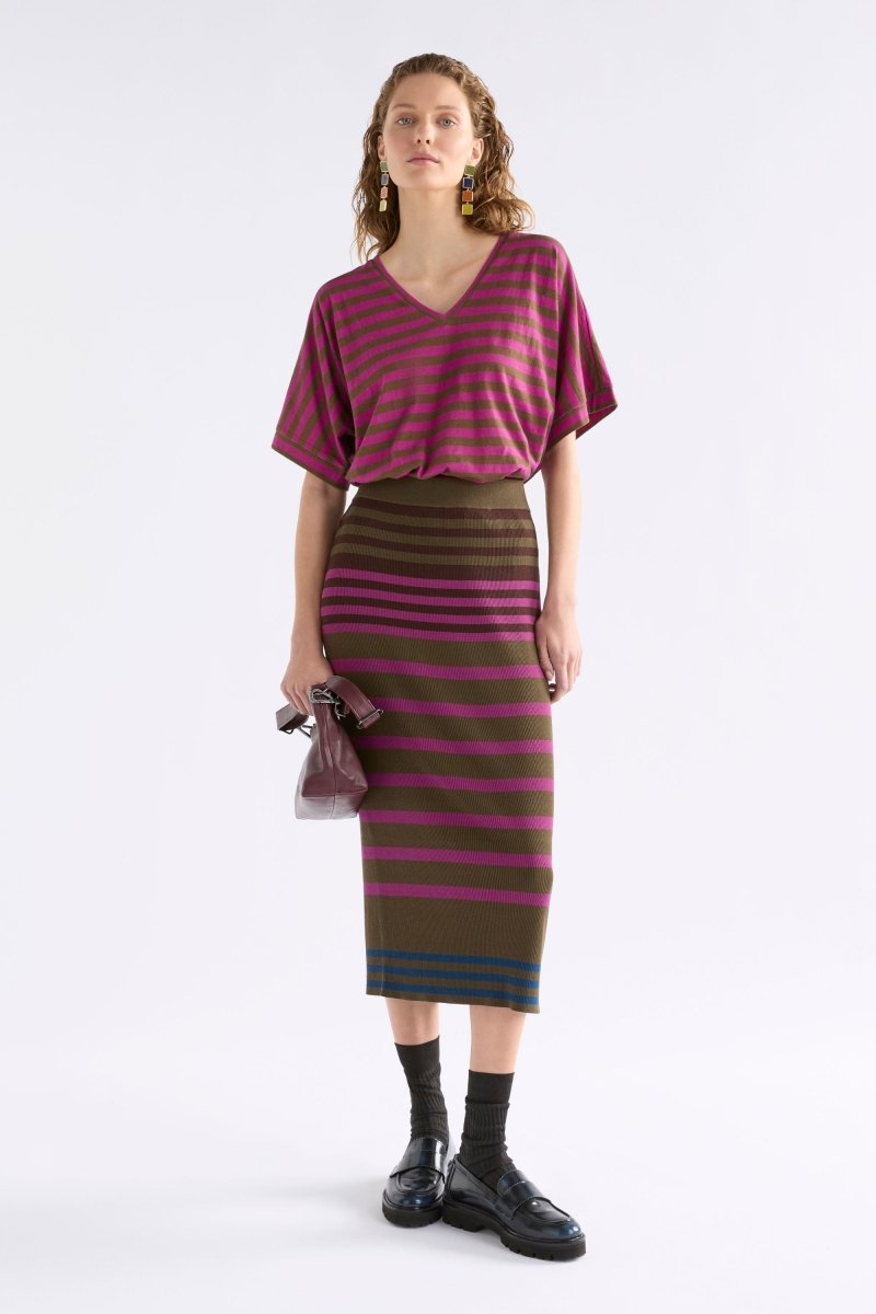 Seter Tee Tops - ELK | OLIVE FUCHSIA