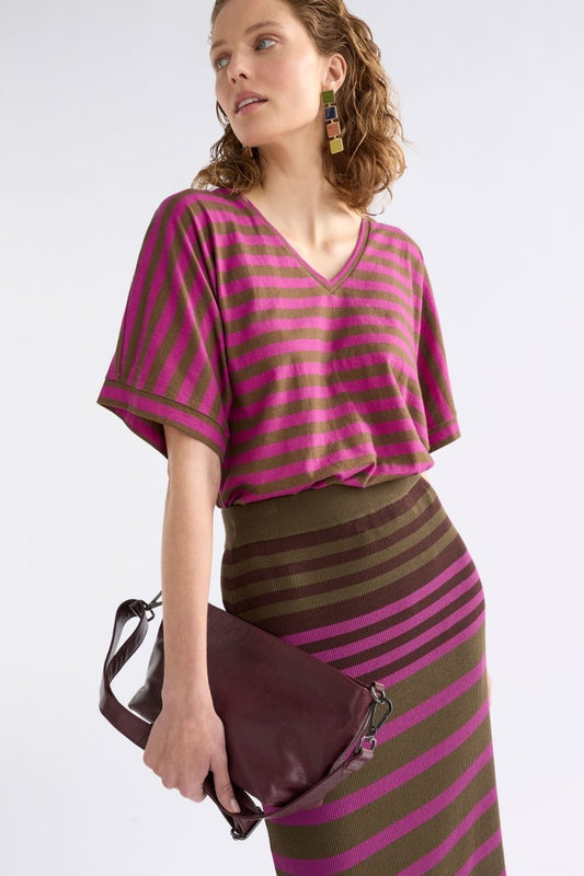 Seter Tee Tops - ELK | OLIVE FUCHSIA