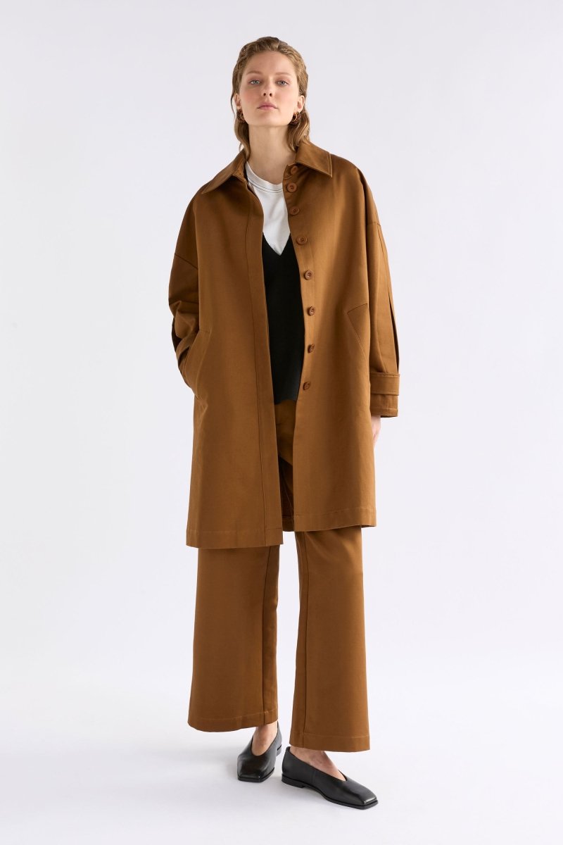 Shop The Talli Organic Cotton Long Collared Jacket | ELK AU