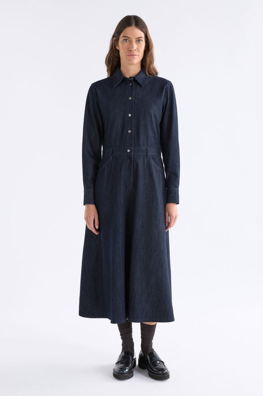 elk the label denim dress Shop the Dennem Dress in Dark Blue Rinse