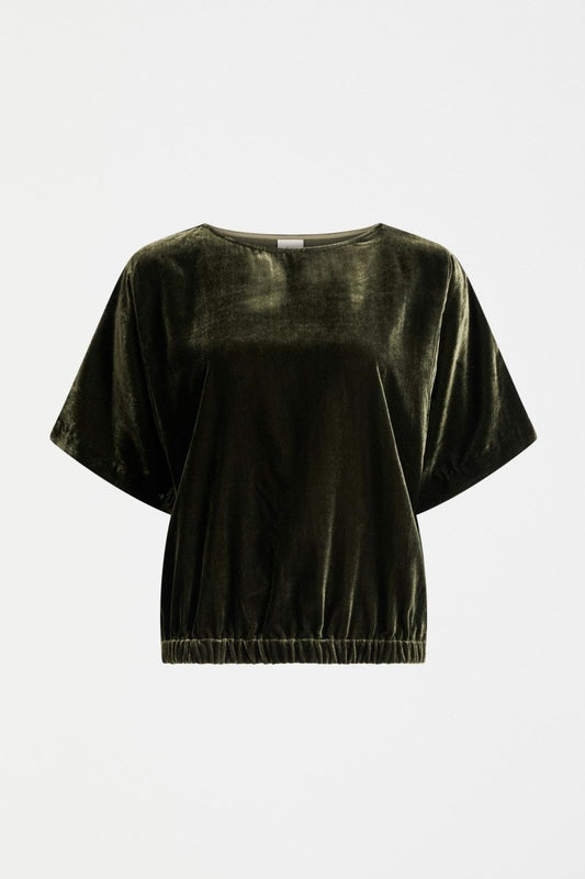 Suuri Gathered Top Tops - ELK | DEEP OLIVE