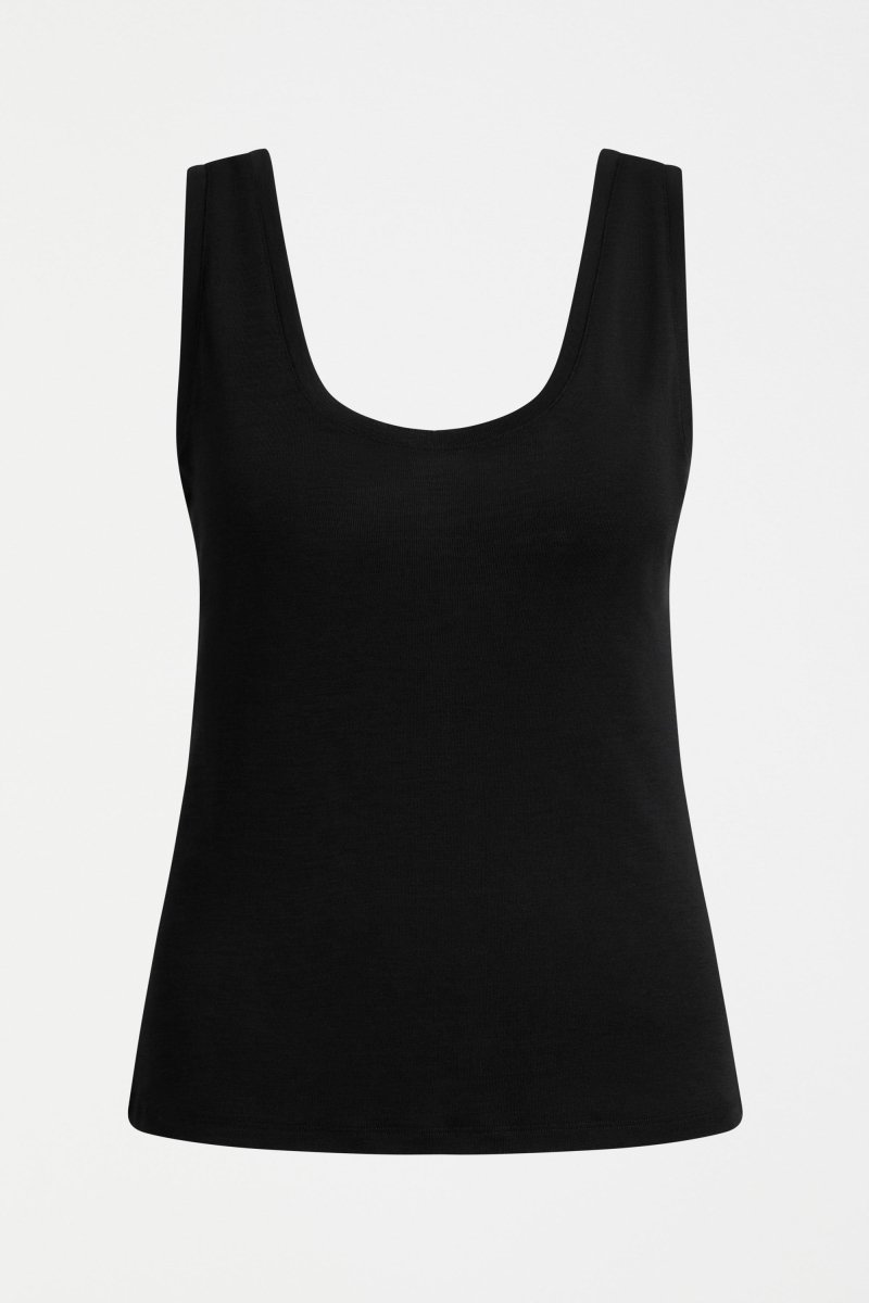 Merino Wool Tank Tops - ELK | BLACK