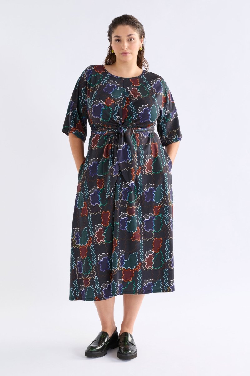 Shop the Kihte Jersey Printed Tshirt Dress