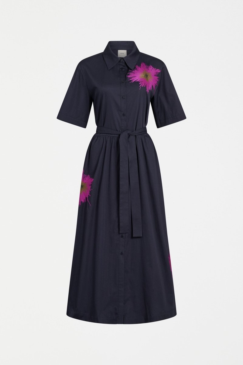 Eiren Shirt Dress Dresses - ELK | NEW NAVY FUCHSIA