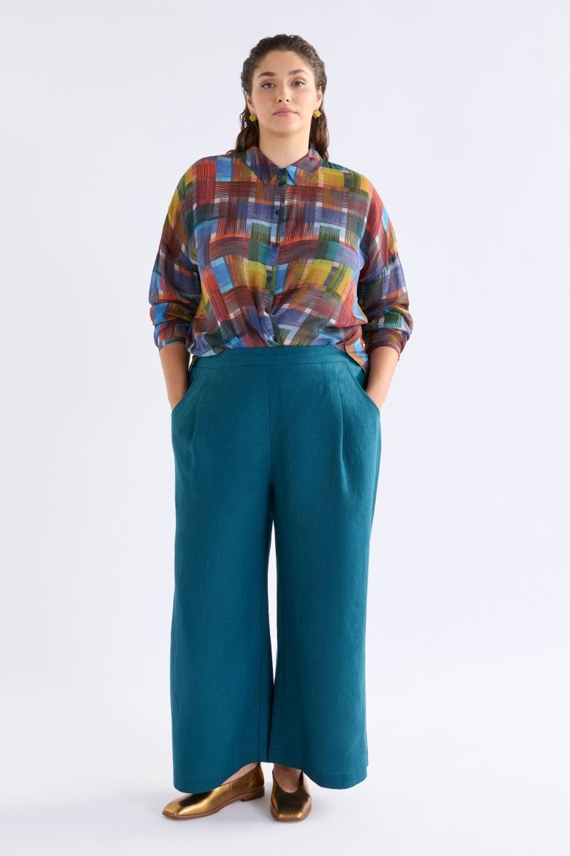 Ilona Linen Pant Peacock Pants & Jeans - ELK | PEACOCK