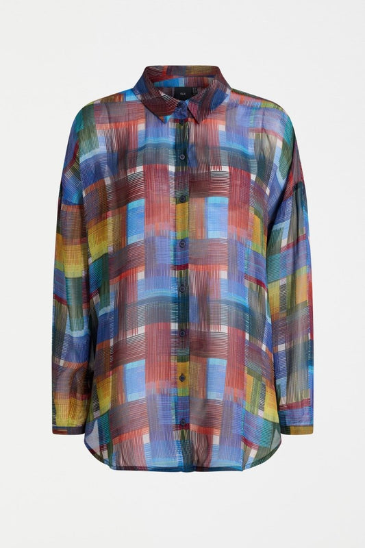 Eir Sheer Shirt Elbrus Print Tops - ELK | ELBRUS PRINT