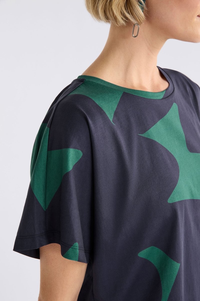 Haki Short Sleeve Tshirt Tops - ELK | TEAL TERA