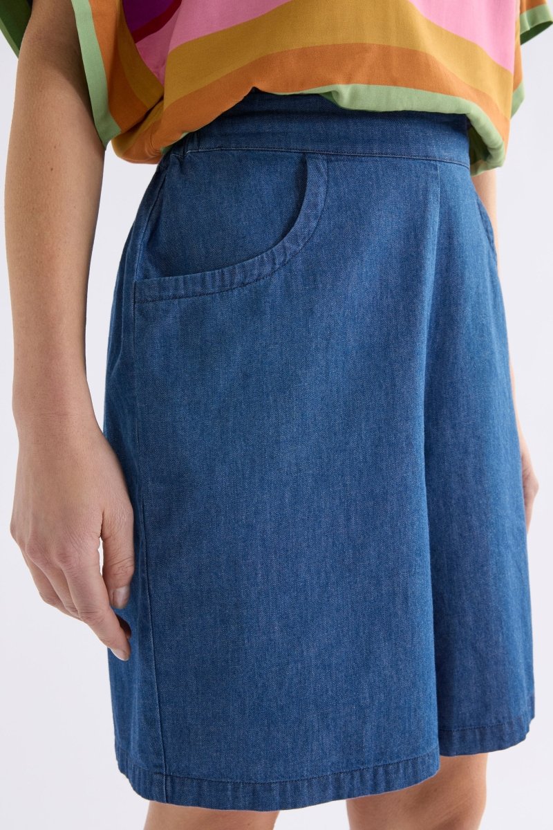 Denim Strom Short Skirts & Shorts - ELK | MID BLUE DENIM