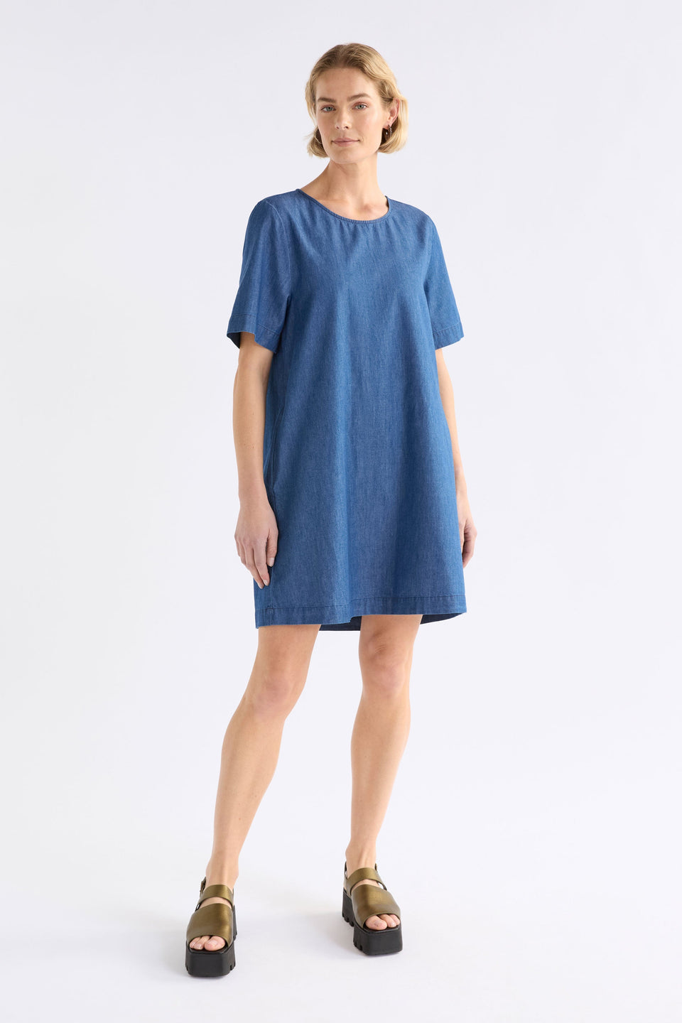 Denim Honnor Dress Dresses - ELK | MID BLUE DENIM