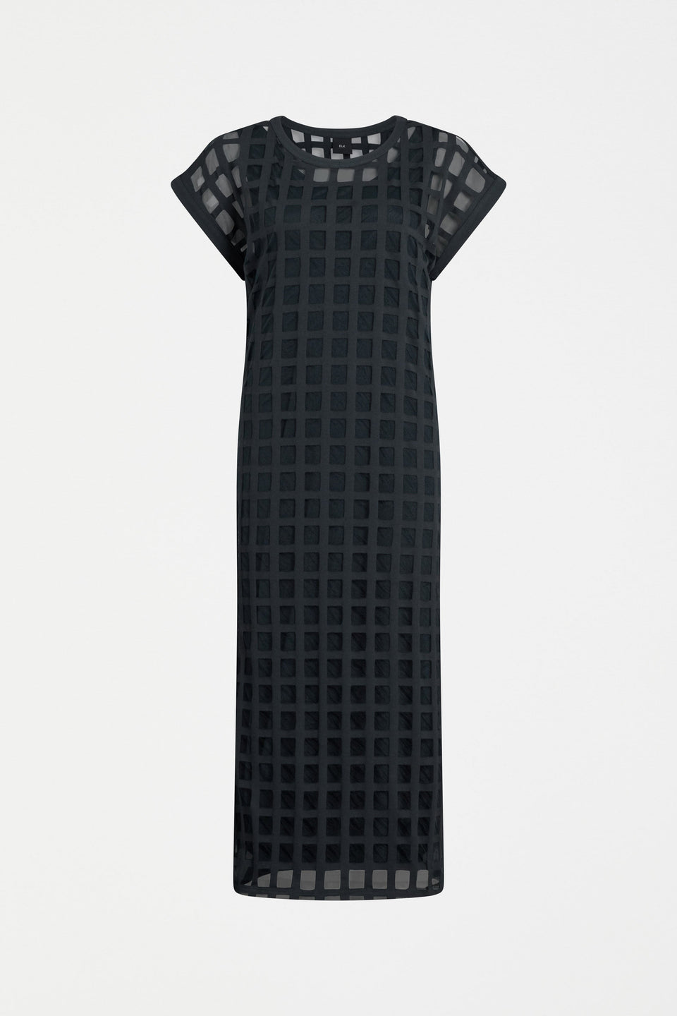 Grid Burnout Midi Dress Dresses - ELK | SPACE BLUE