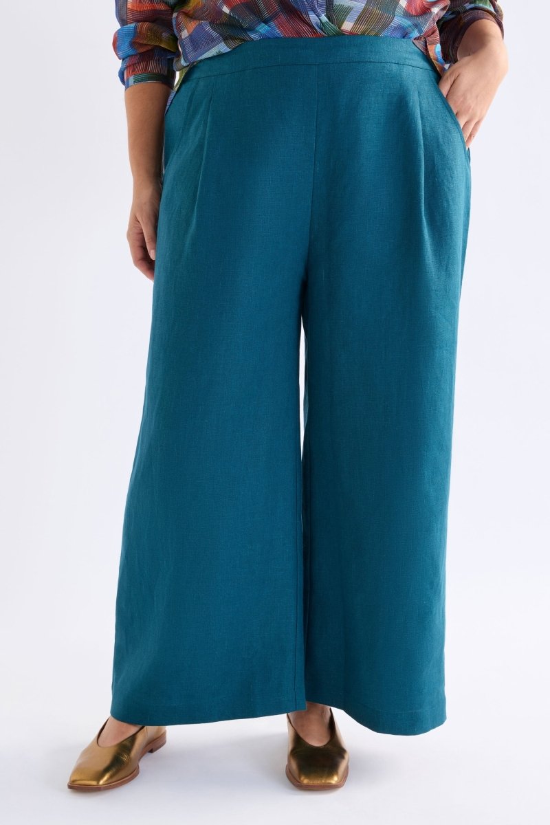 Ilona Linen Pant Peacock Pants & Jeans - ELK | PEACOCK