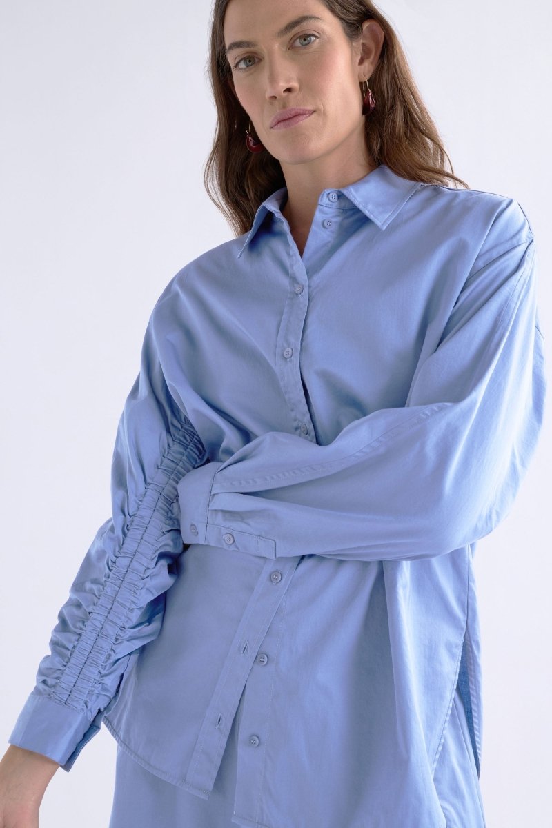 Sol Shirt Dusk Blue Tops - ELK | DUSK BLUE