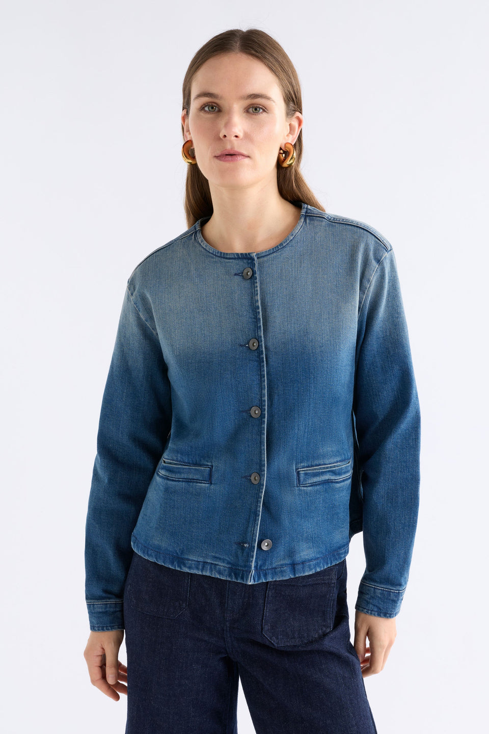 Borse Jacket Jackets - ELK | MID BLUE DENIM