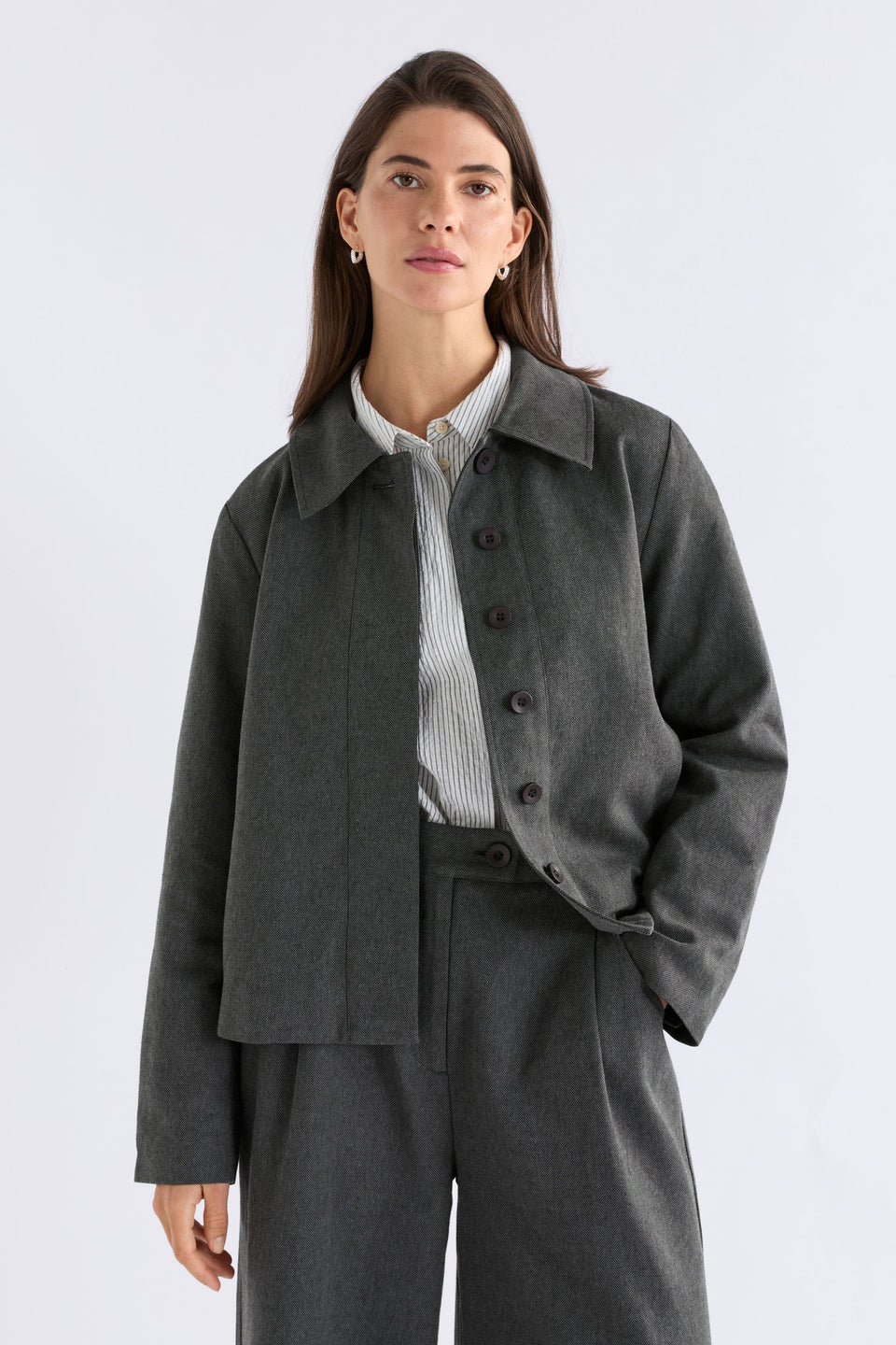 Unn Jacket Jackets - ELK | DARK GREY MARLE