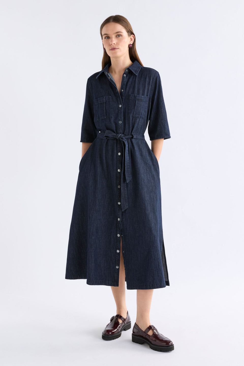 Valor Shirt Dress Dresses - ELK | DARK BLUE WASH