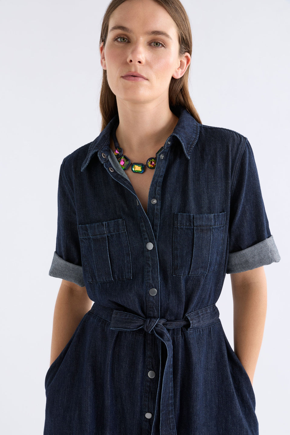 Valor Shirt Dress Dresses - ELK | DARK BLUE WASH