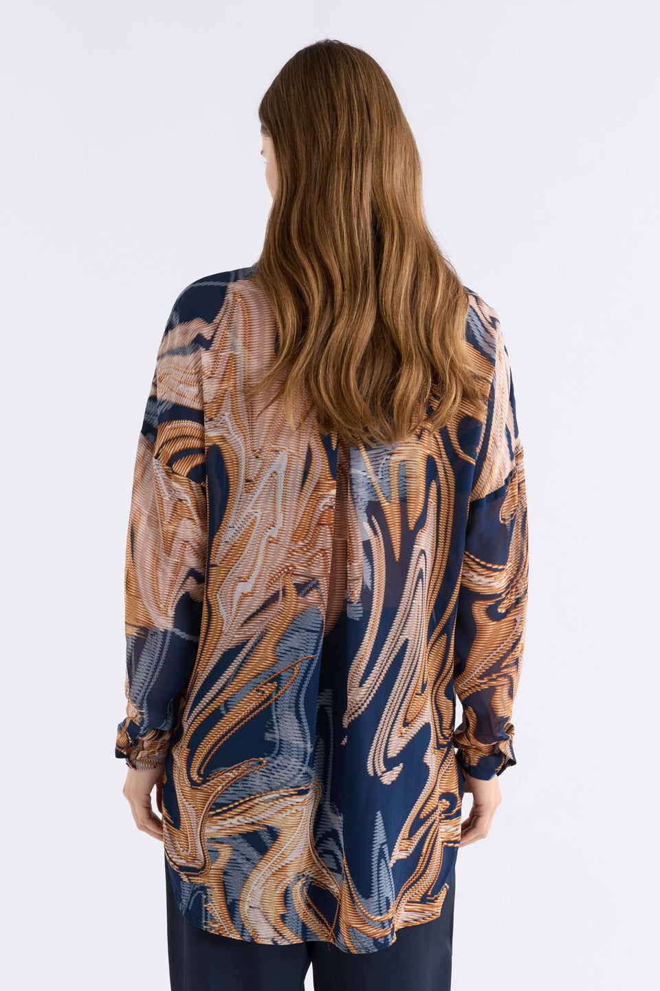 Eir Sheer Shirt Brandr Print Tops - ELK | BRANDR PRINT