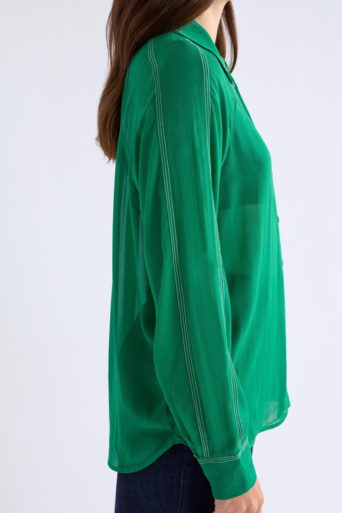 Alema Shirt Green Tops - ELK | LEAF GREEN