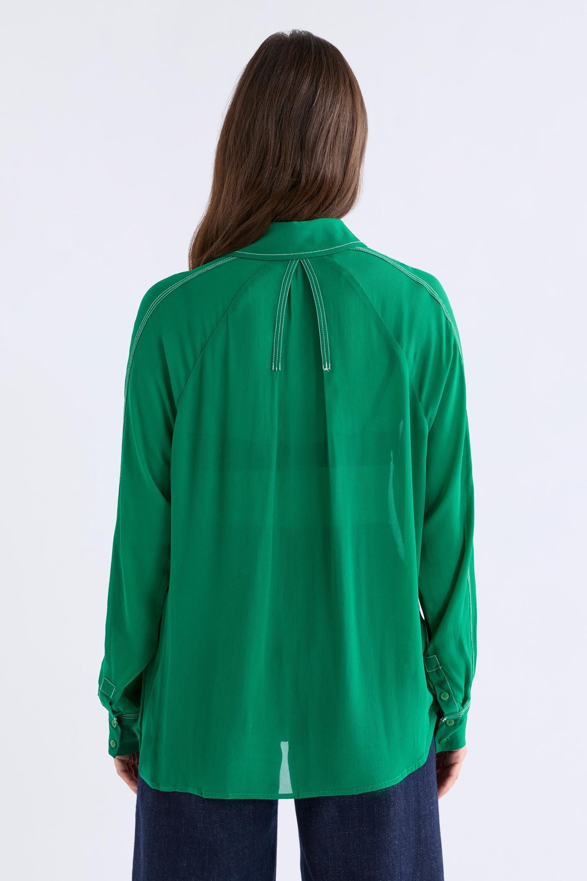 Alema Shirt Green Tops - ELK | LEAF GREEN