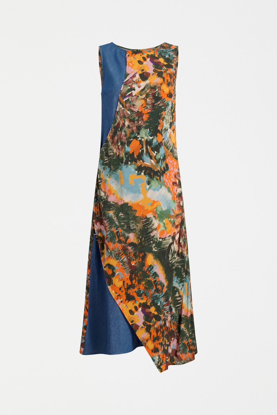 Elsen Dress Sleeveless Print Wrap Long Dress | LANDSKAP DAY