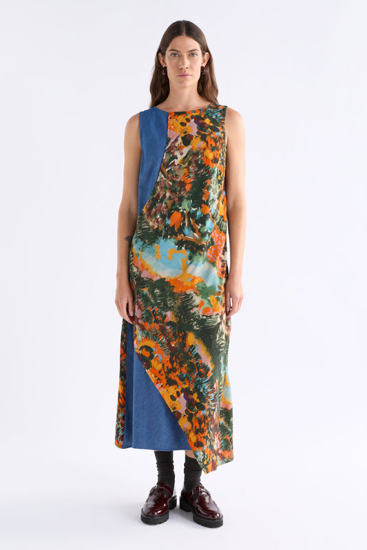 Elsen Dress Sleeveless Print Wrap Long Dress | LANDSKAP DAY