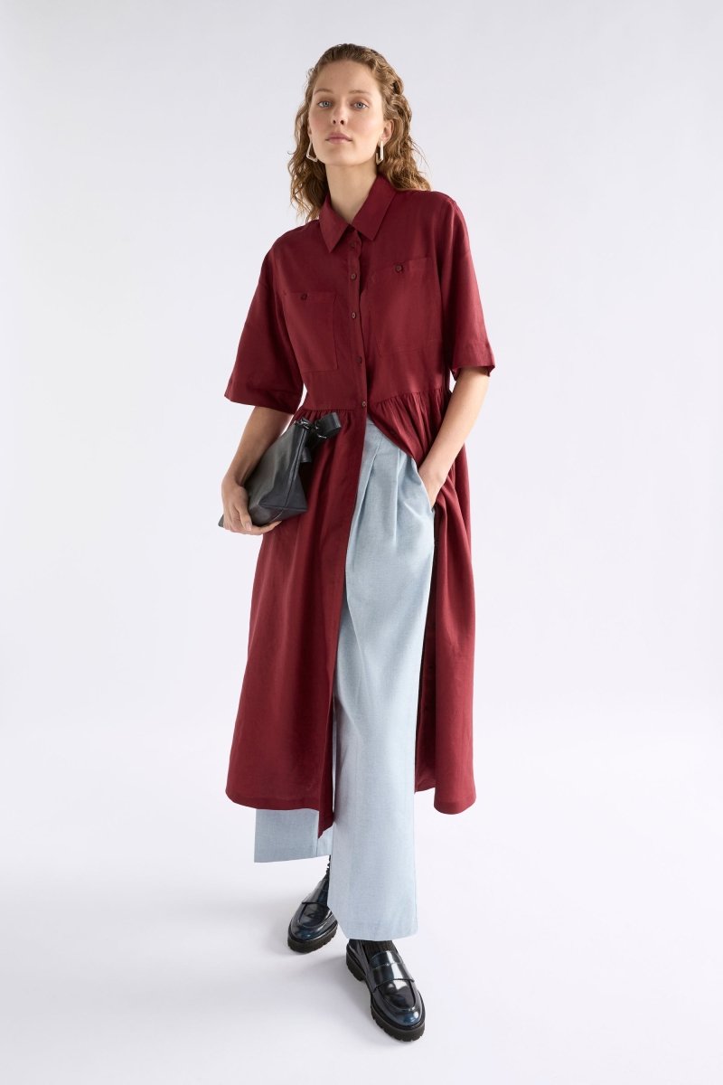 Llinen Light Dress Bordeaux Dresses - ELK | BORDEAUX