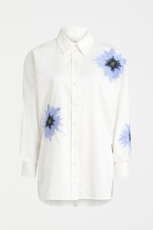 Eiren Relaxed Shirt Tops - ELK | WHITE LILAC BLUE