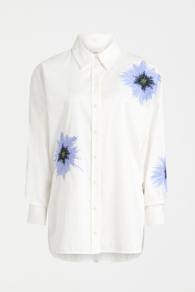 Eiren Relaxed Shirt Tops - ELK | WHITE LILAC BLUE