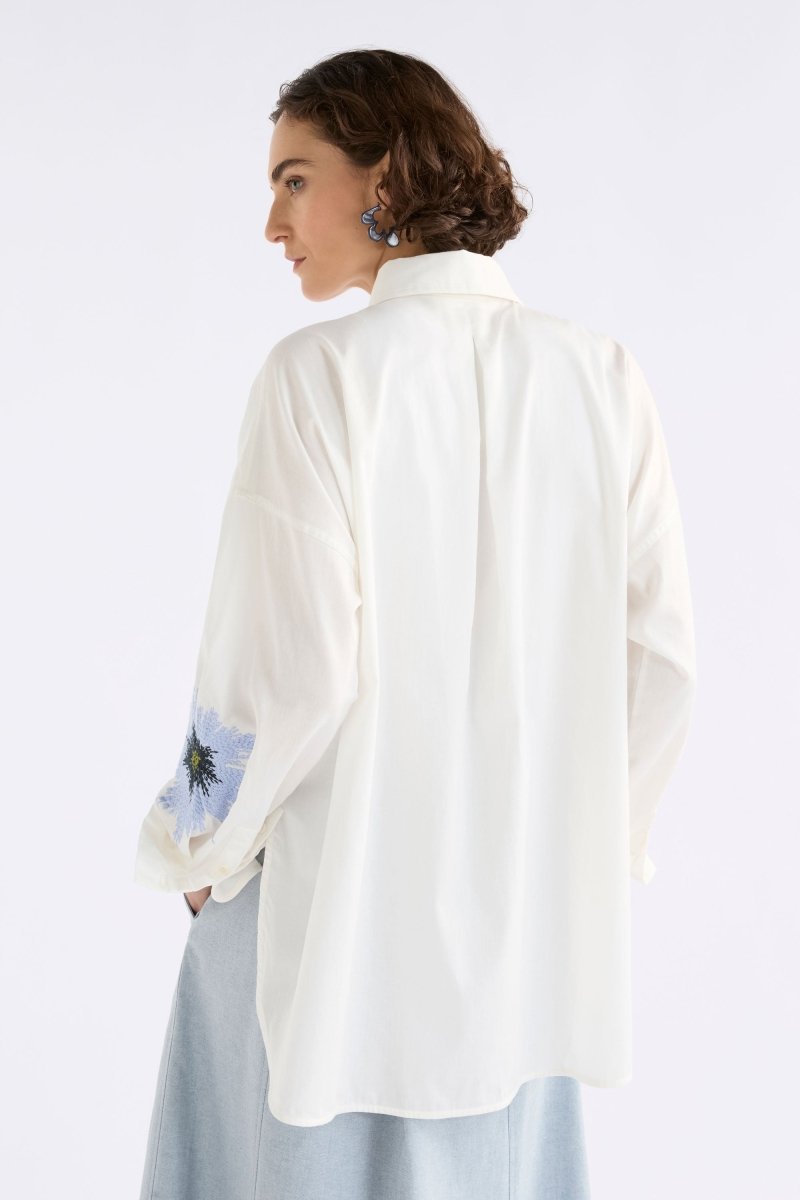 Eiren Relaxed Shirt Tops - ELK | WHITE LILAC BLUE
