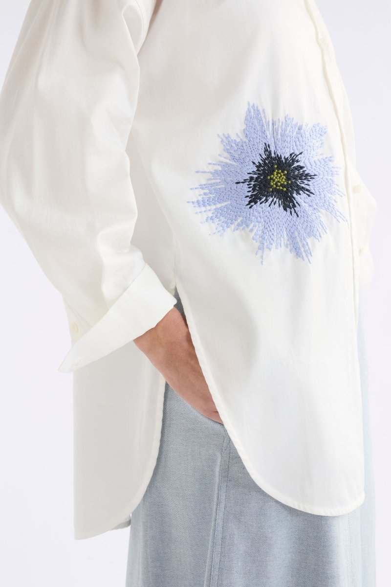Eiren Relaxed Shirt Tops - ELK | WHITE LILAC BLUE