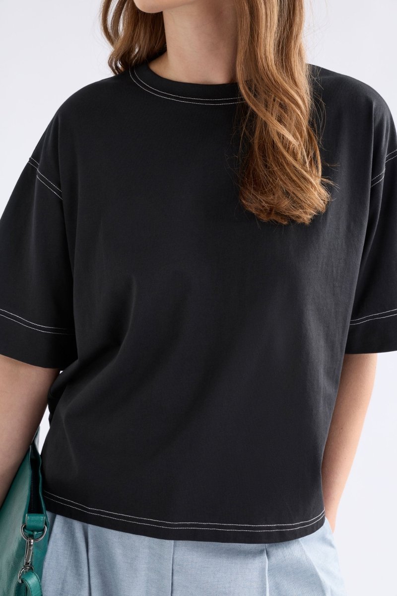 Famke T-Shirt Black Tops - ELK | BLACK